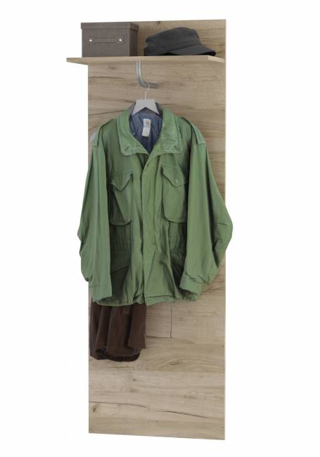 Тумба для обуви с вешалкой Лайн цвет дуб крафт серый/фасады МДФ белый глянец Тумба для обуви с вешалкой Лайн цвет дуб крафт серый/фасады МДФ белый глянец