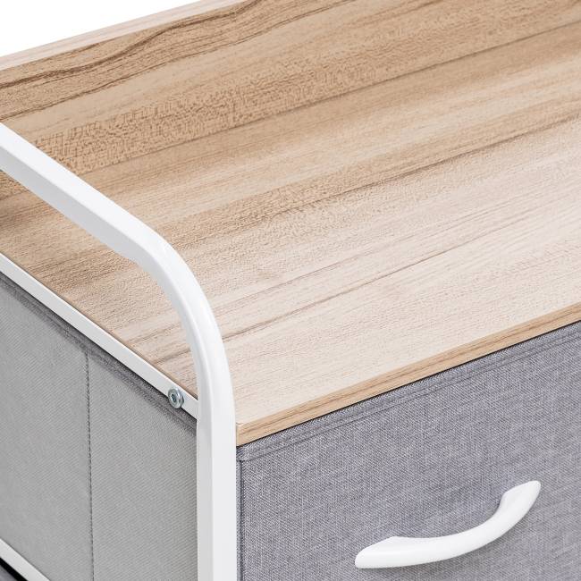 Комод Leset Ноа широкий, Каркас Белый, Светло-серый Белый Светло-серый Комод Leset Ноа широкий, Каркас Белый, Светло-серый Белый Светло-серый