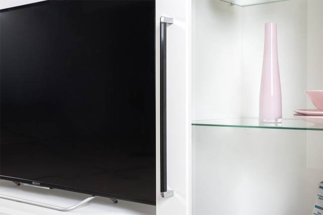 Стенка для гостиной Валенсия № 62 цвет белый шагрень