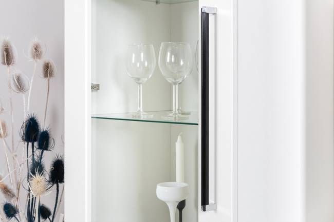 Стенка для гостиной Валенсия № 62 цвет белый шагрень