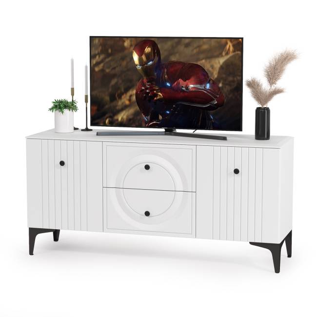 Стенка для гостиной Валенсия № 62 цвет белый шагрень