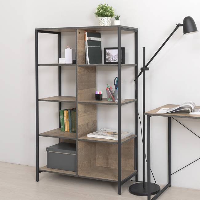 Два стеллажа 13.151.02 в гостиную Трувор и ТВ-тумба цвет дуб гранж песочный/интра