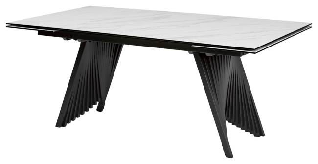 Стол IVAR 180 MARBLES TL-109 Серый мрамор, испанская керамика/Шоколадное золото каркас, ®DISAUR