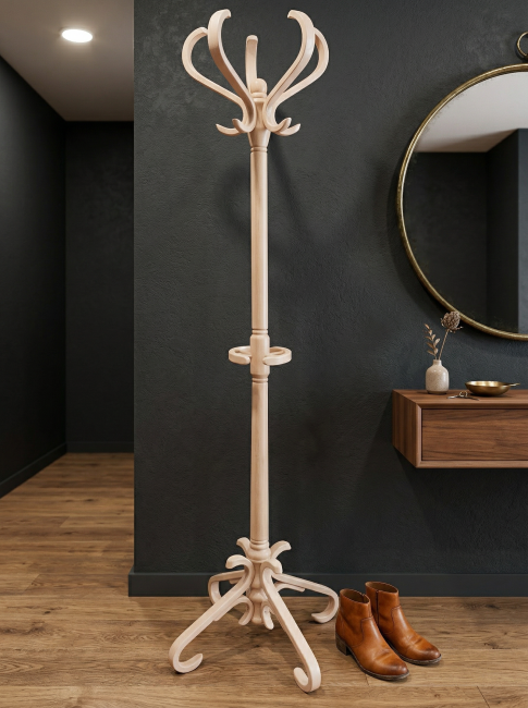 Вешалка напольная В 10Н белый ясень