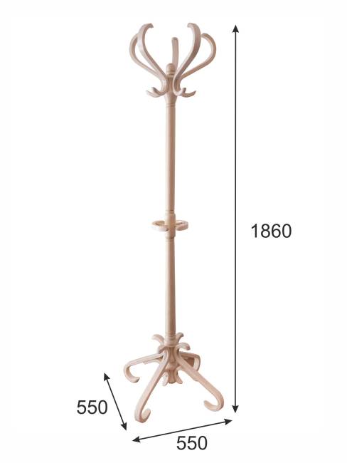 Вешалка напольная В 10Н белый ясень