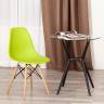 Стул CINDY (EAMES) (mod. 1801) дерево бук/металл/сиденье пластик, 45x51x82 см, Olive (оливковый)  (Комплект из 4 шт.) Olive (оливковый) дерево бук/металл/сиденье пластик