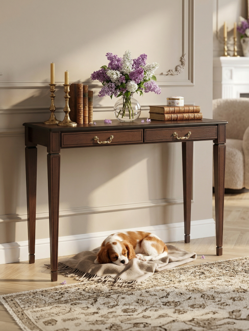 Консоль Васко В 91Н темно-коричневый/патина