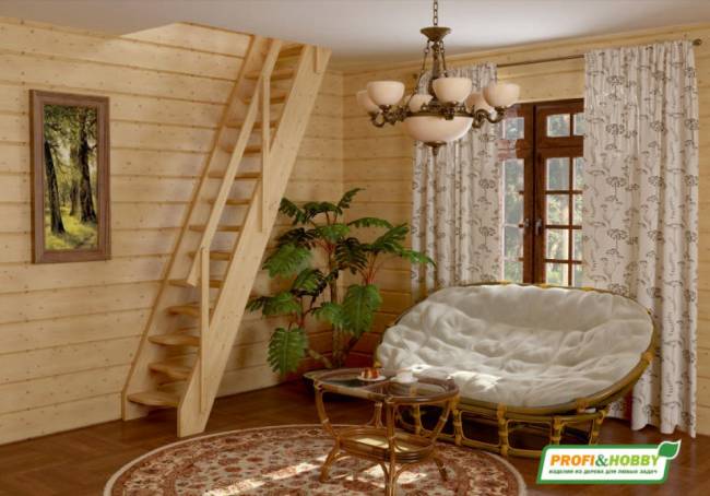 Деревянная лестница К-007м/40 Деревянная лестница К-007м/40