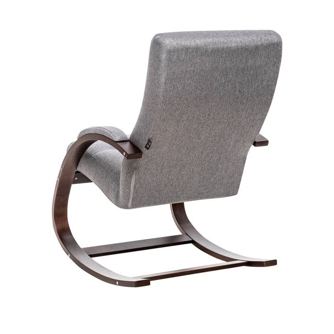 Кресло-качалка Leset Милано Орех текстура Malmo 90 (серый) Кресло-качалка Leset Милано Орех текстура Malmo 90 (серый)