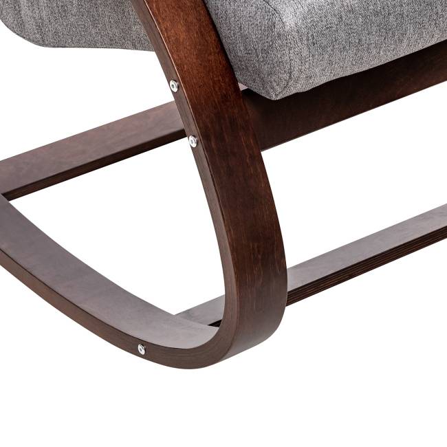 Кресло-качалка Leset Милано Орех текстура Malmo 90 (серый) Кресло-качалка Leset Милано Орех текстура Malmo 90 (серый)