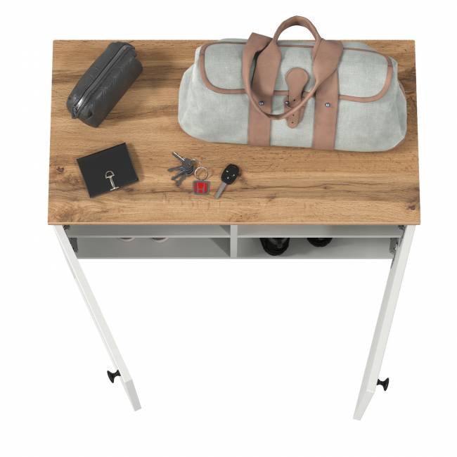 Тумба Остин 13.257 цвет белый шагрень/дуб крафт золотой Тумба Остин 13.257 цвет белый шагрень/дуб крафт золотой