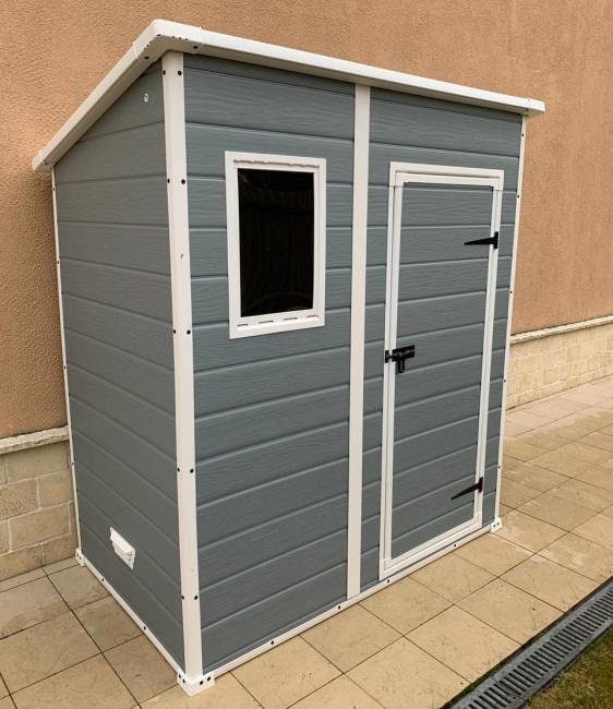 Сарай "Манор Пент 6x4" (размеры 175 x 103 см), серый