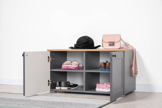 Тумба Остин 13.257 цвет серый графит/дуб крафт золотой Тумба Остин 13.257 цвет серый графит/дуб крафт золотой