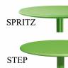 Стол пластиковый обеденный Step + Step Mini белый Ø605х400-765 мм